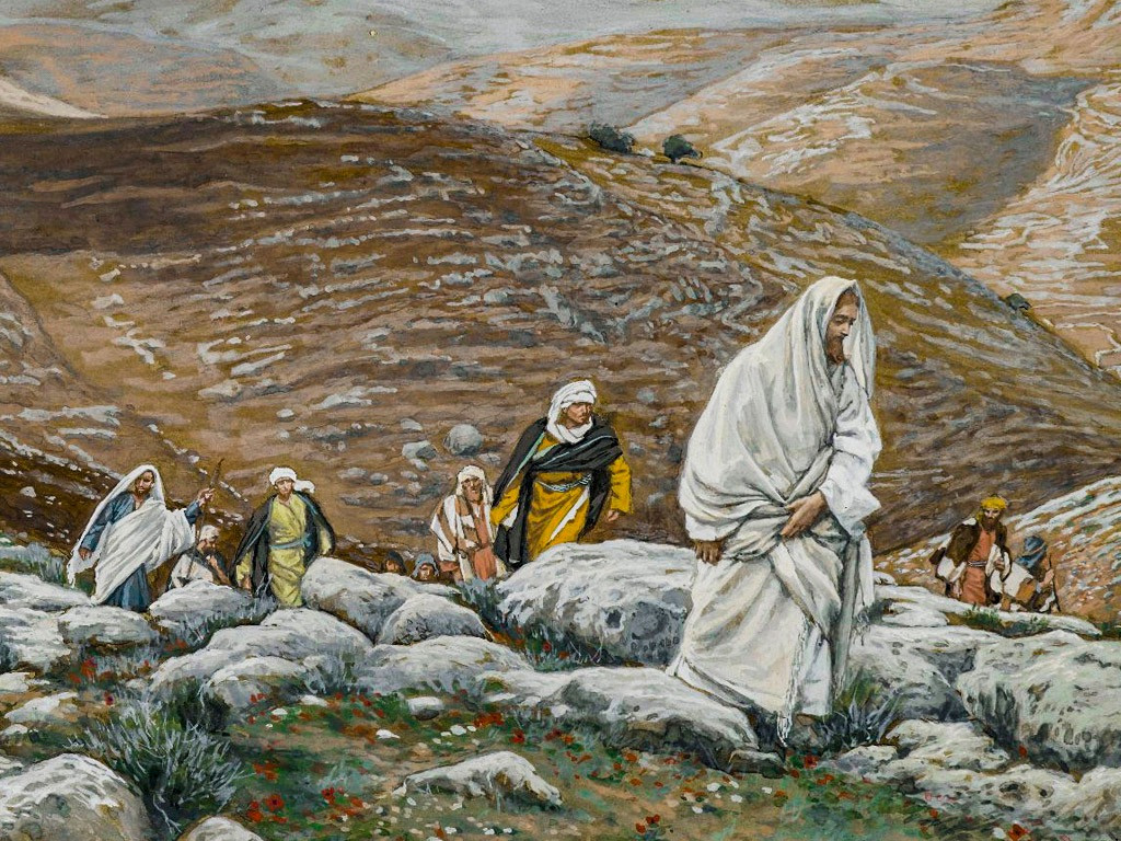Jesus and His disciples walk towards Bethany on the Mount of Olives.
Contributed by James Tissot Collection (Brooklyn Museum)/ F
